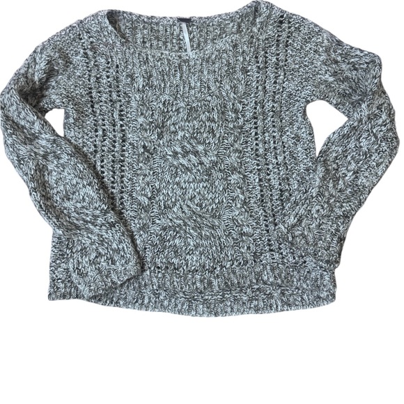 Free People Gray Textured Women's Sweater - Picture 2 of 7